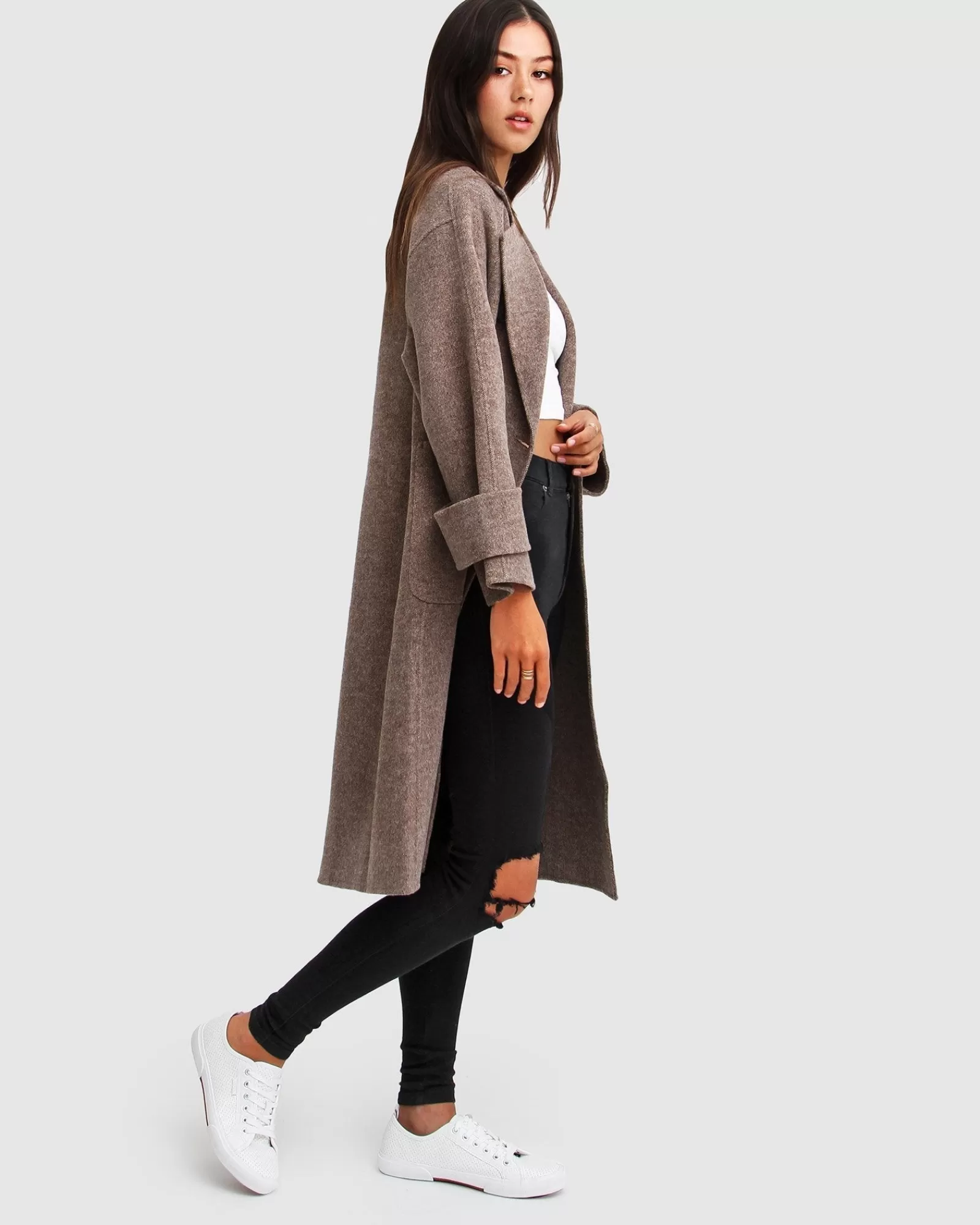 Belle & Bloom Rumour Has It Oversized Wool Blend Coat -