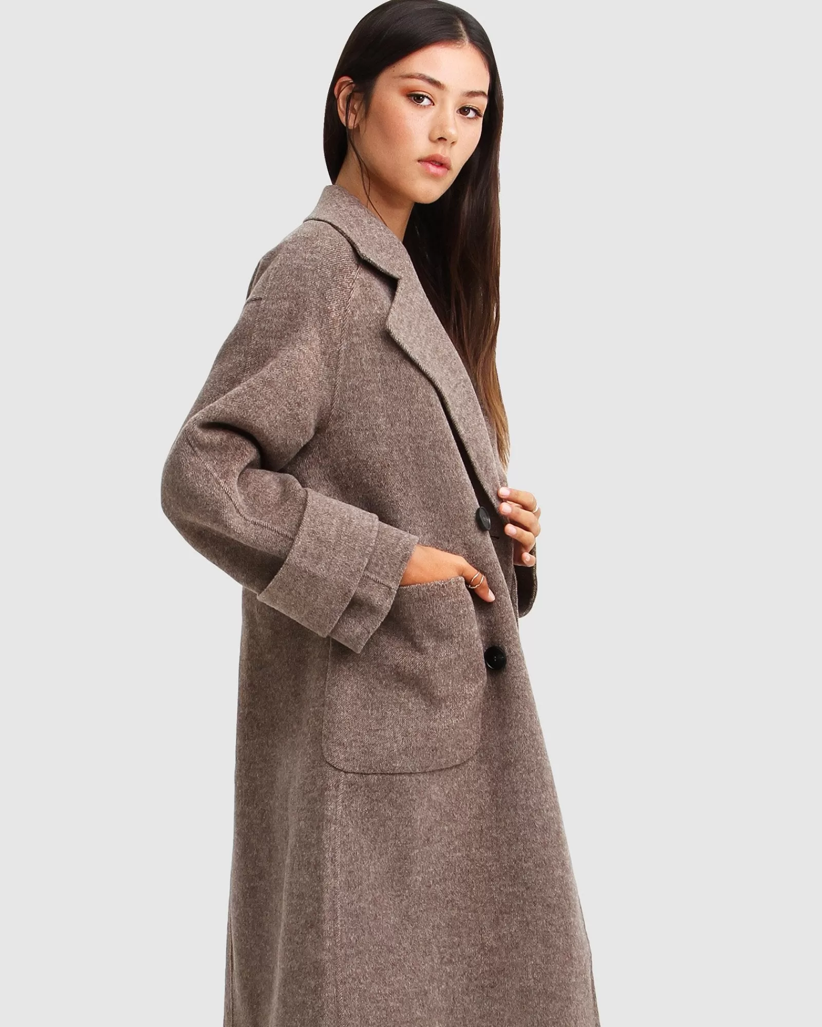 Belle & Bloom Rumour Has It Oversized Wool Blend Coat -