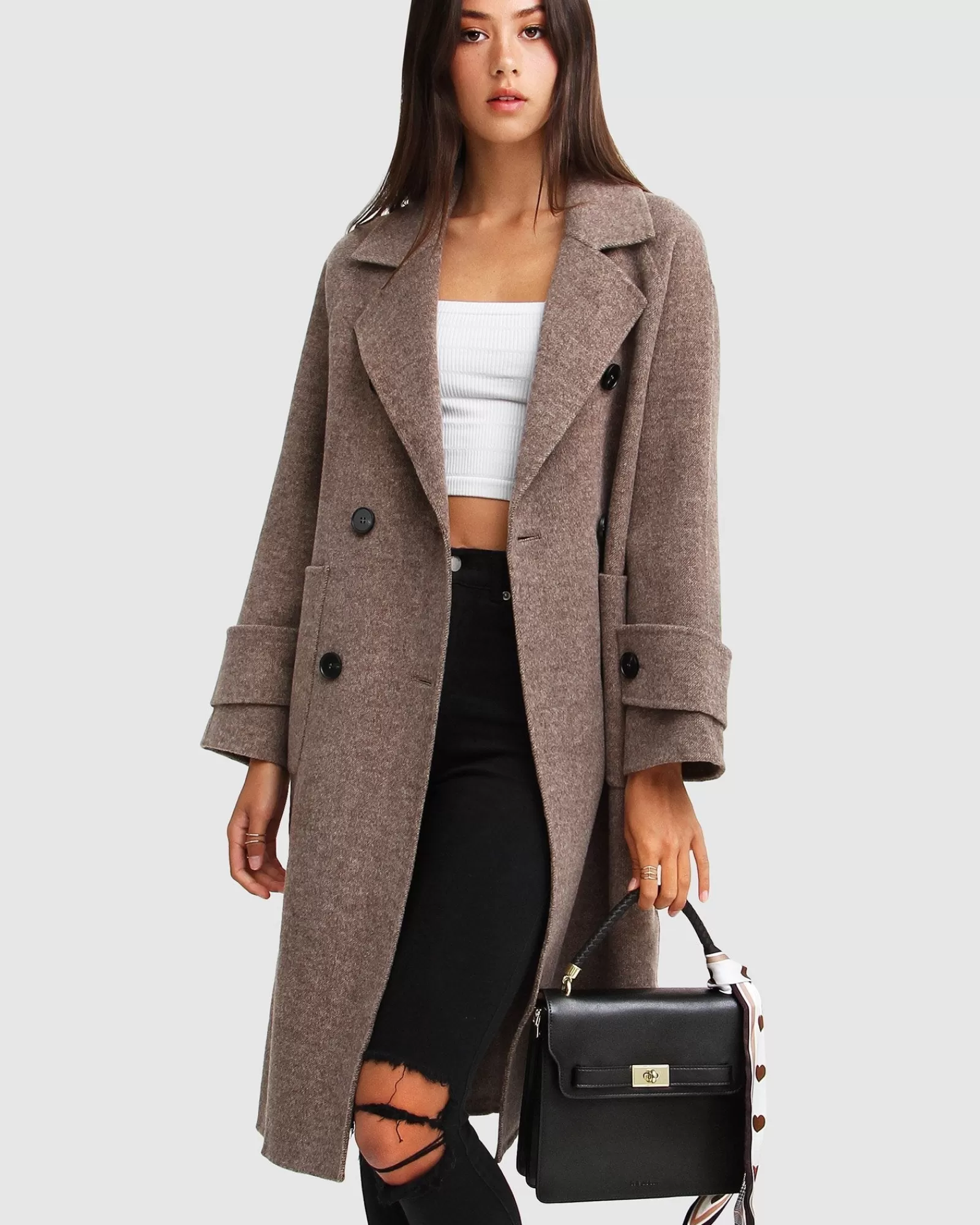 Belle & Bloom Rumour Has It Oversized Wool Blend Coat -