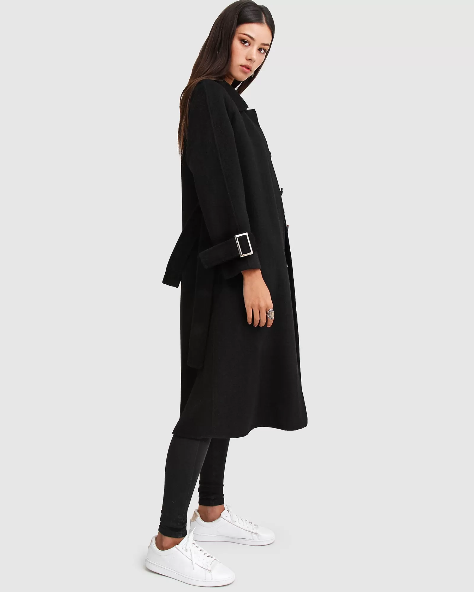 Belle & Bloom Shore To Shore Belted Wool Coat -