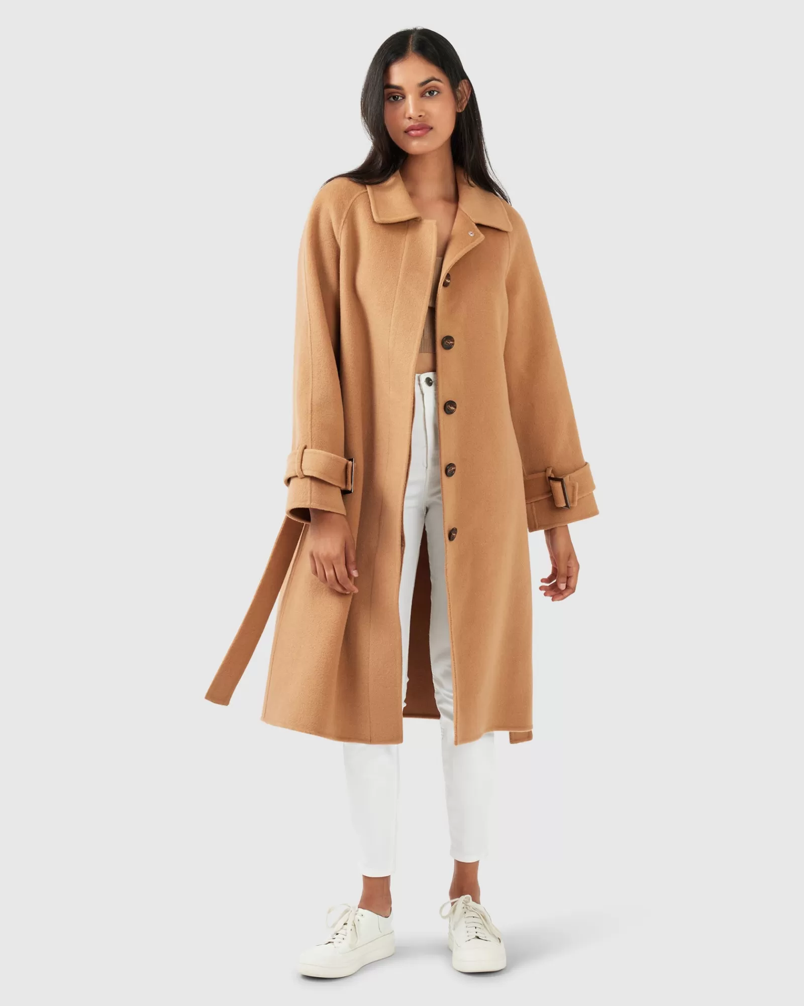 Belle & Bloom Shore To Shore Belted Wool Coat -