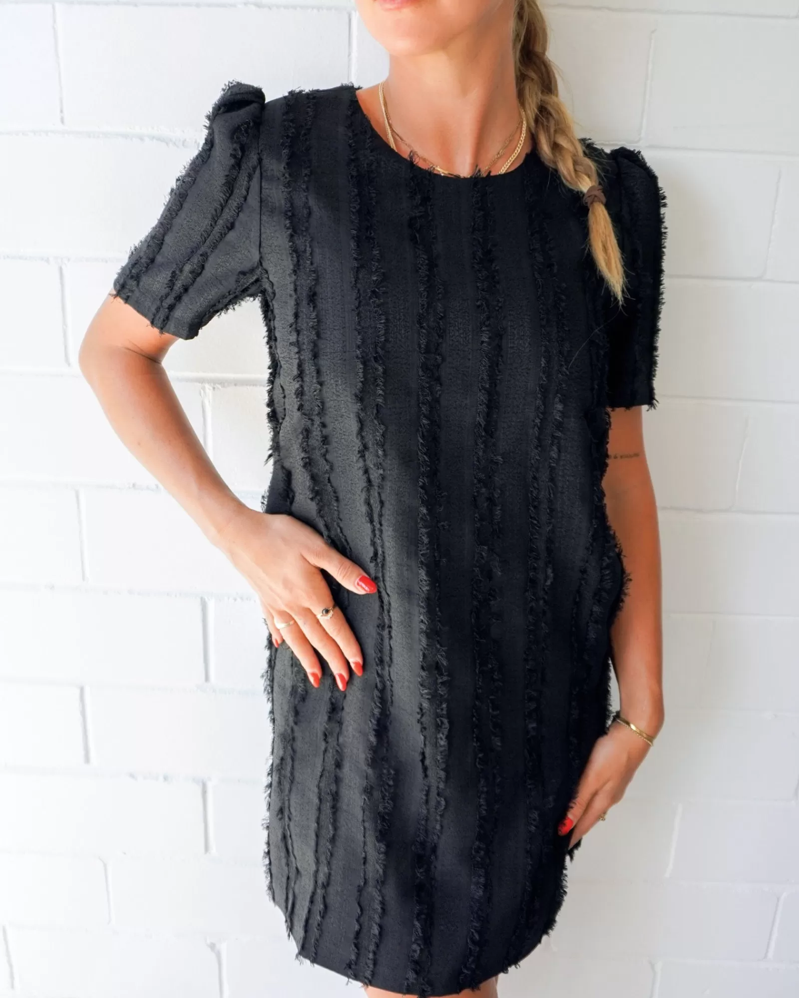 Belle & Bloom Star Child Textured Mini Dress -