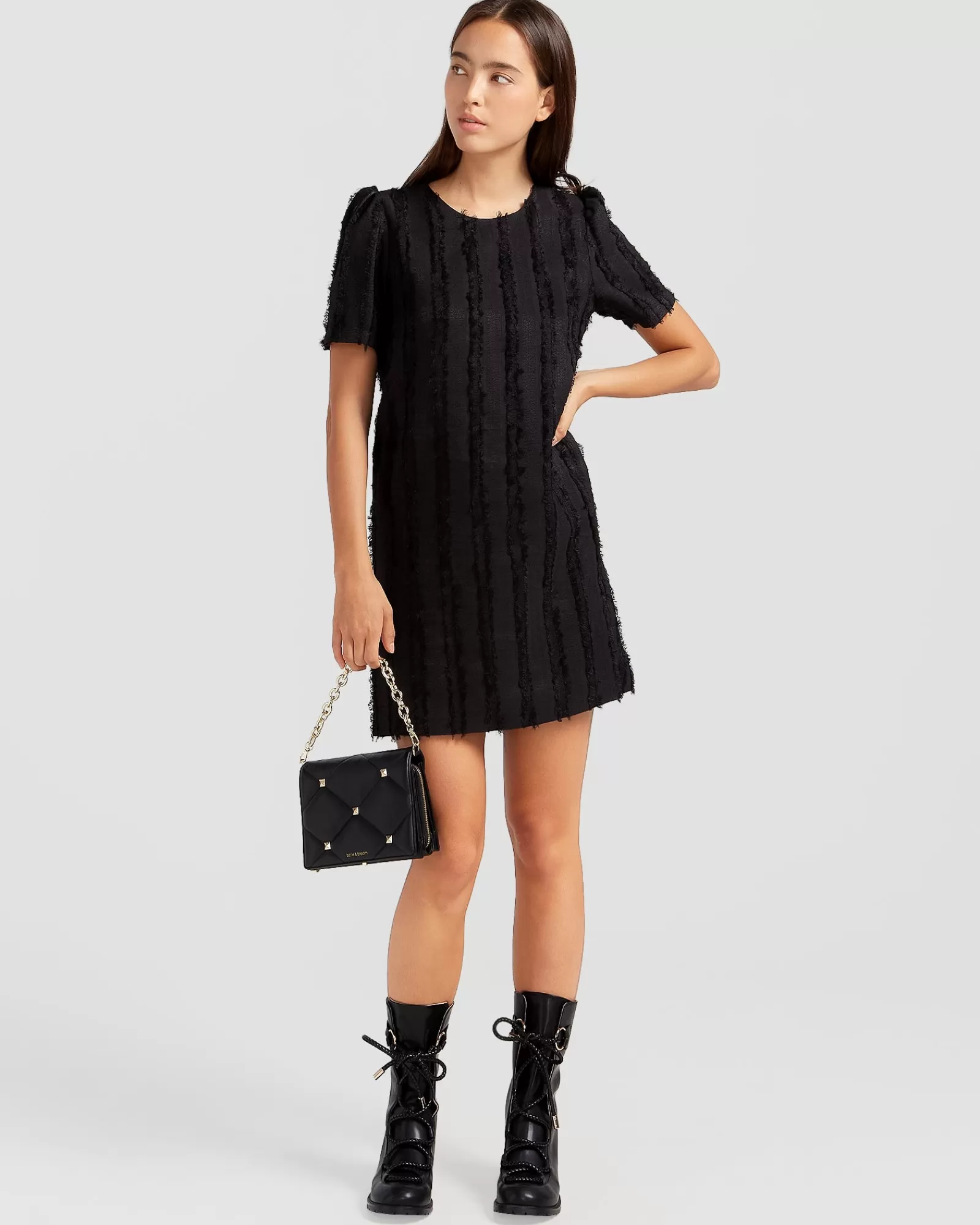 Belle & Bloom Star Child Textured Mini Dress -