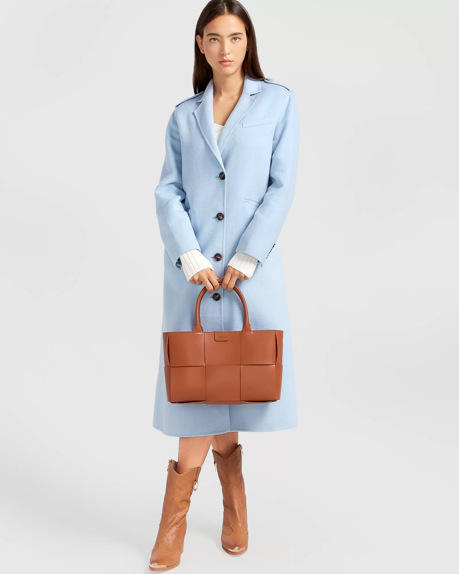 Belle & Bloom Tainted Love Longline Coat - Sky Blue