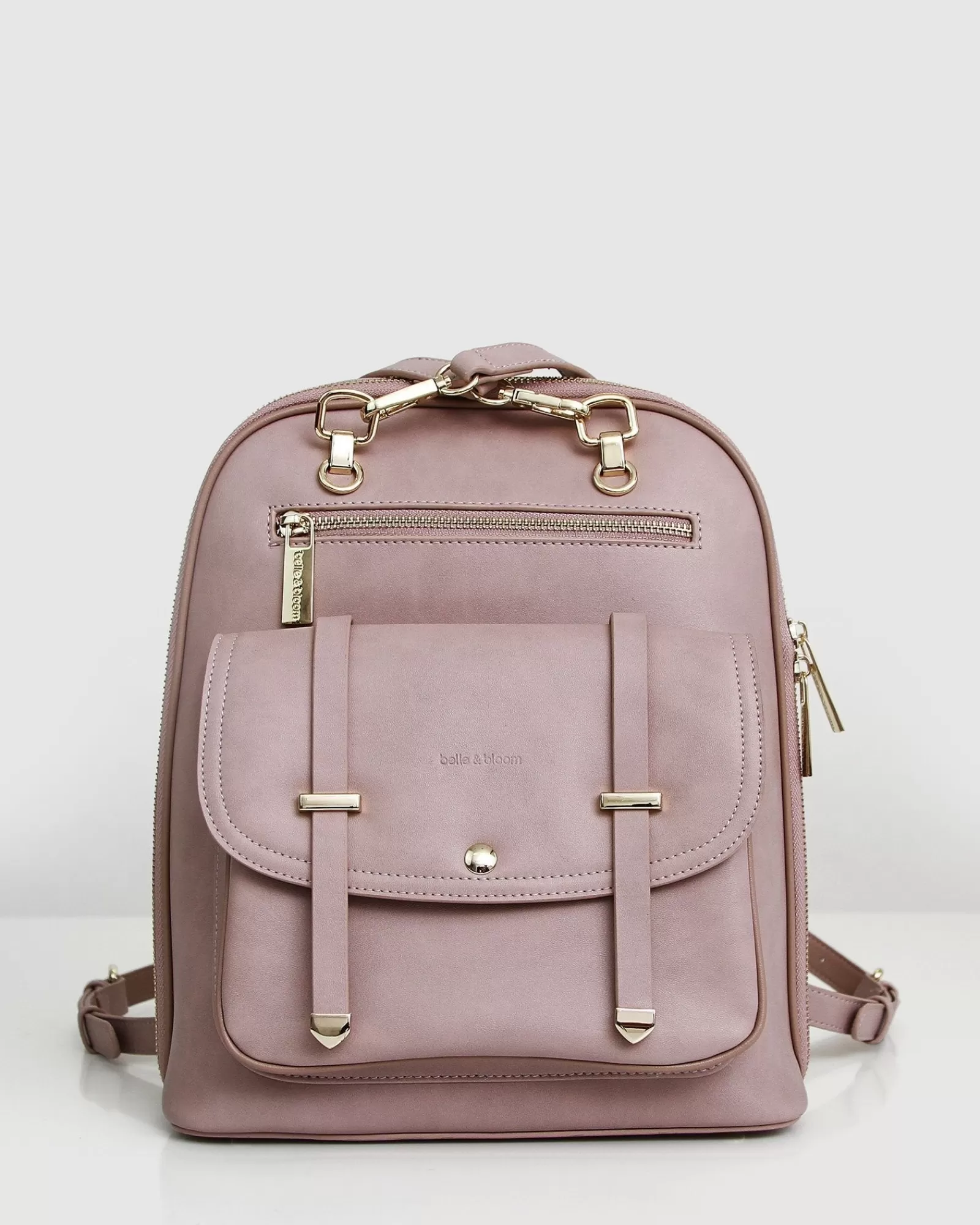 Belle & Bloom 5th Ave Leather Backpack - Dusty Pink