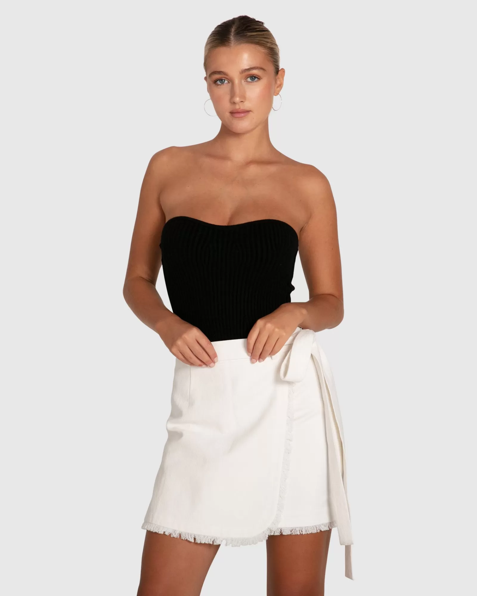 Belle & Bloom There She Goes Frayed Edge Skirt -