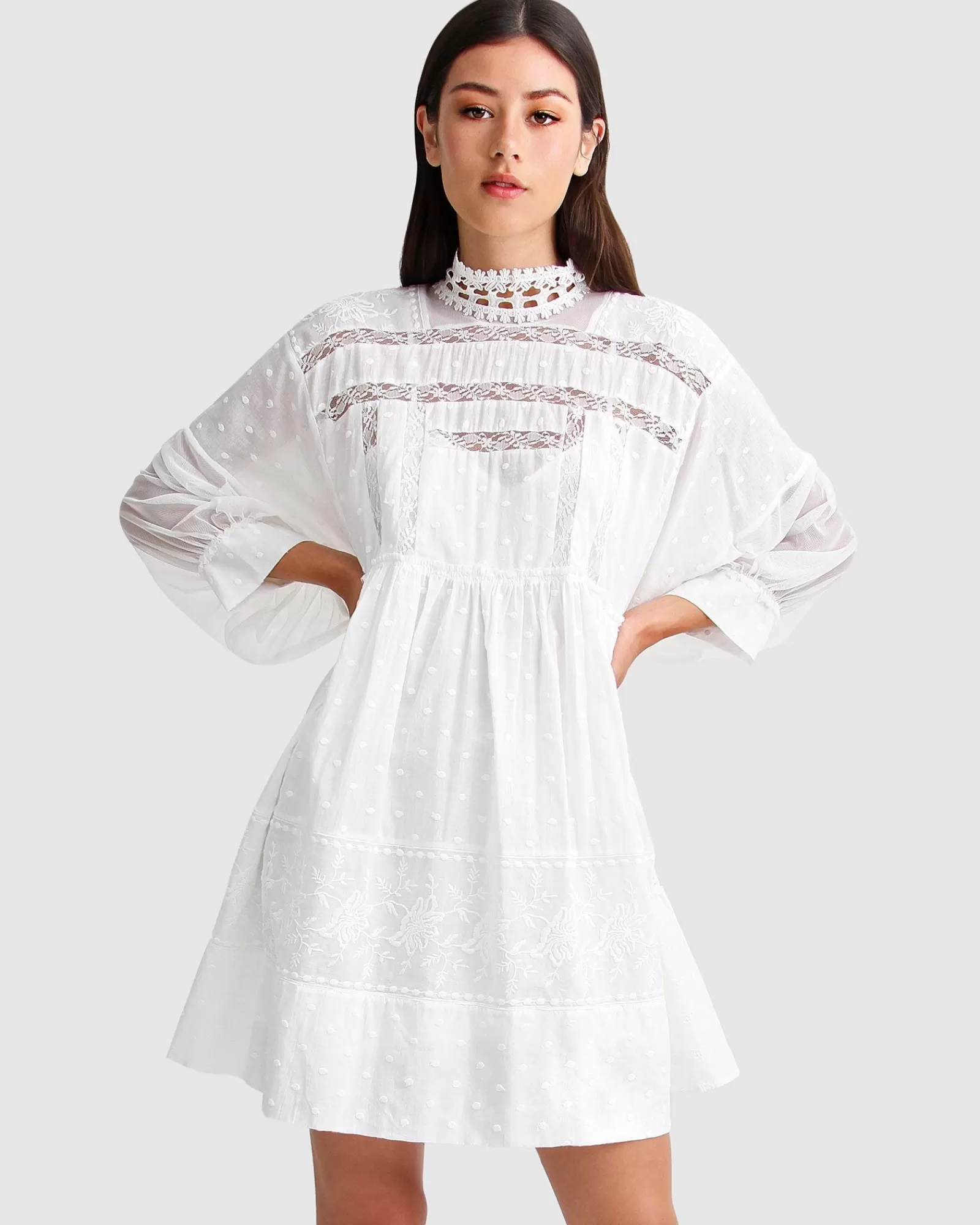 Belle & Bloom Unforgettable Oversized Lace Mini Dress -