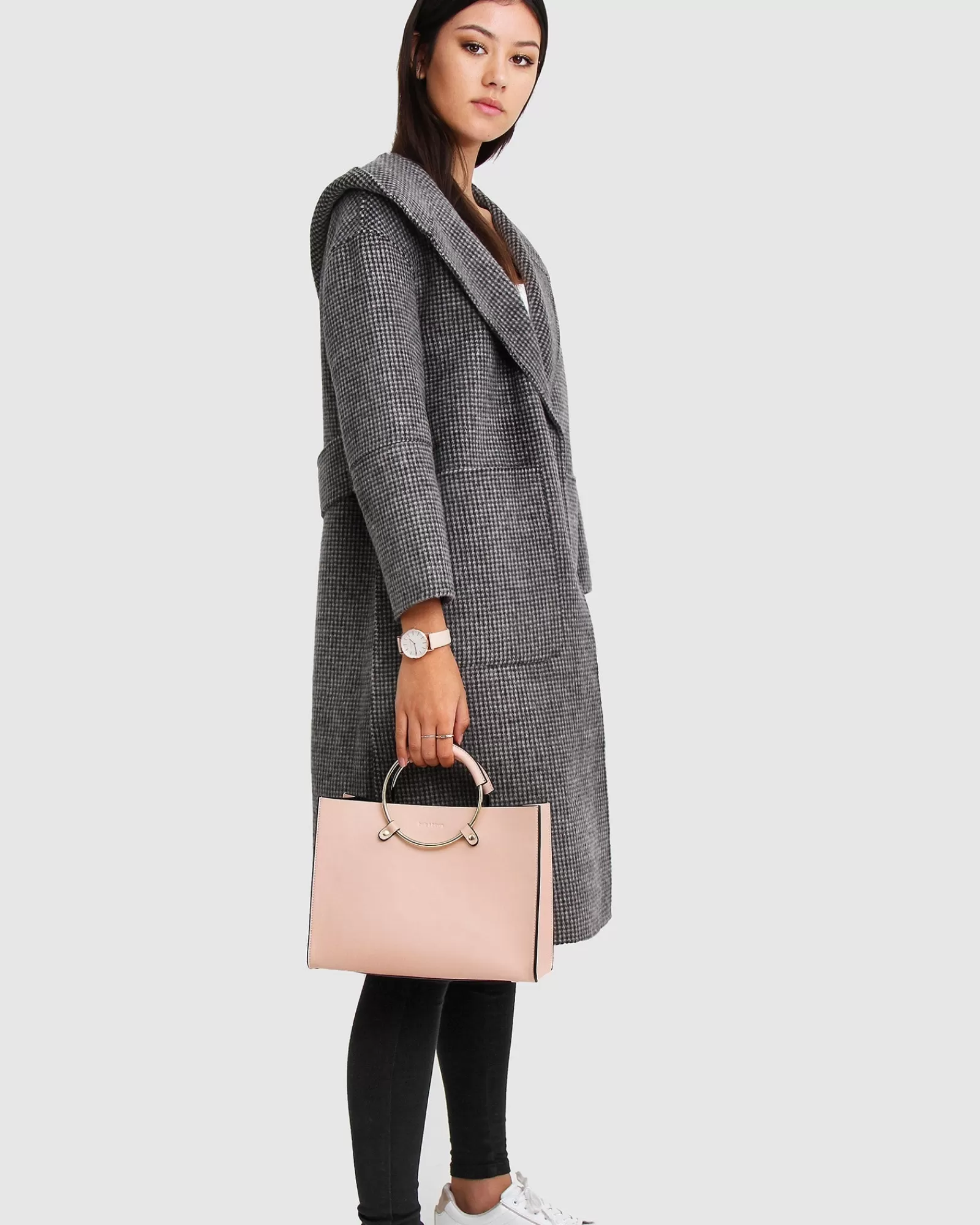 Belle & Bloom Walk This Way Wool Blend Oversized Coat -