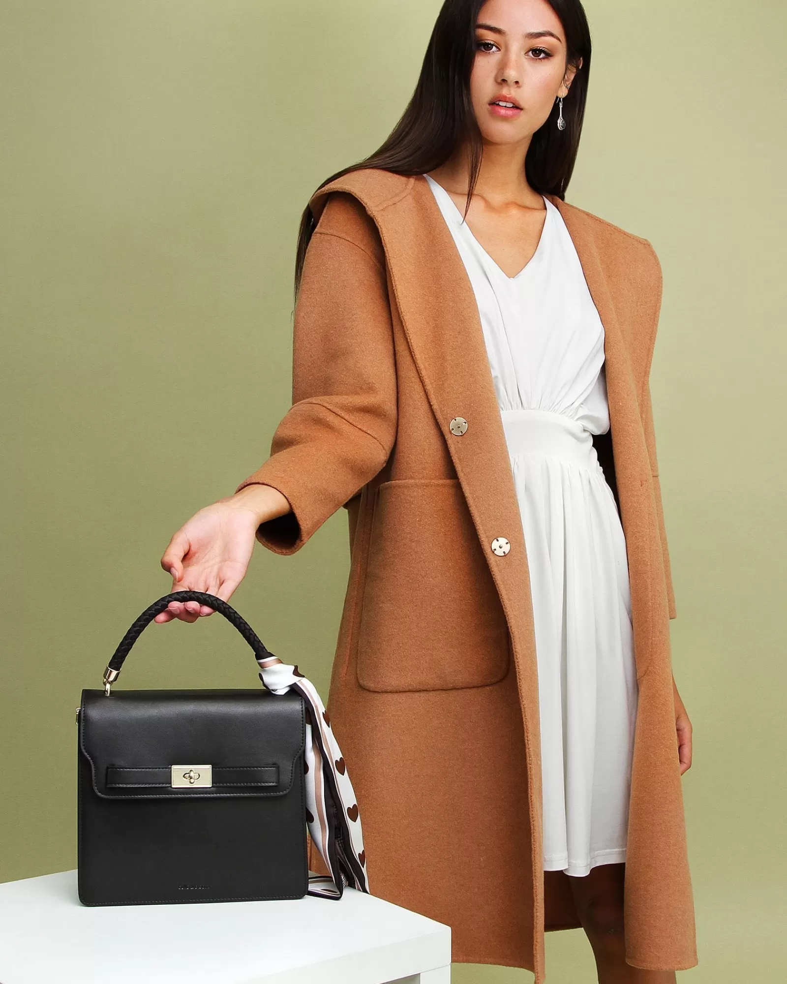 Belle & Bloom Walk This Way Wool Blend Oversized Coat -