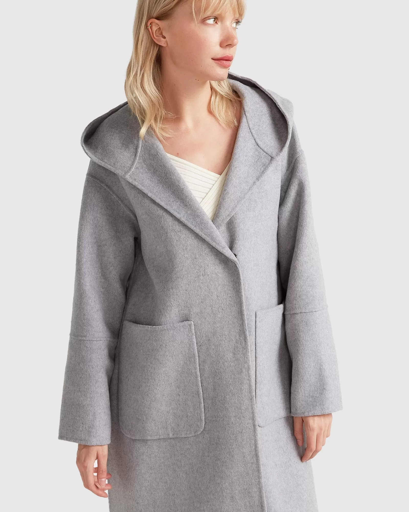 Belle & Bloom Walk This Way Wool Blend Oversized Coat -