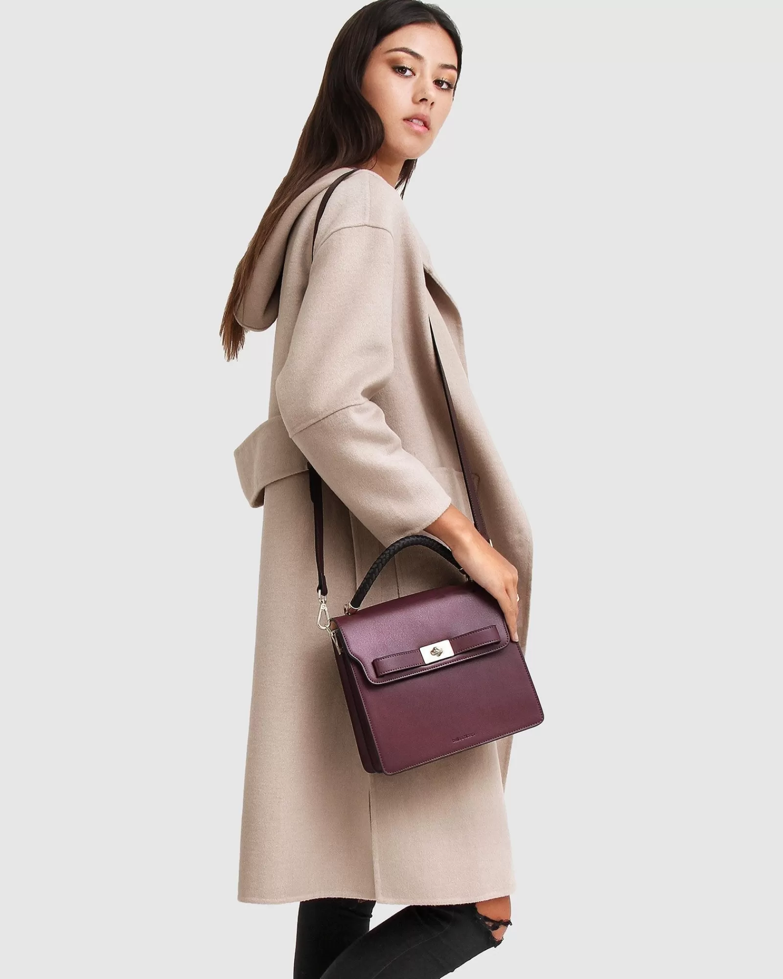 Belle & Bloom Walk This Way Wool Blend Oversized Coat -