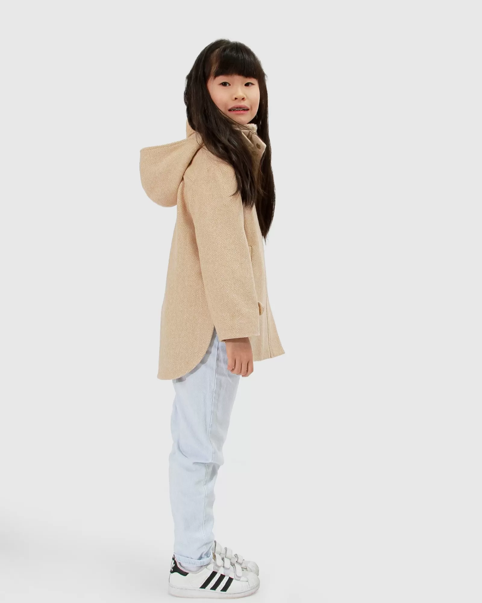 Belle & Bloom When I Grow Up Detachable Hooded Coat - Pale Oat