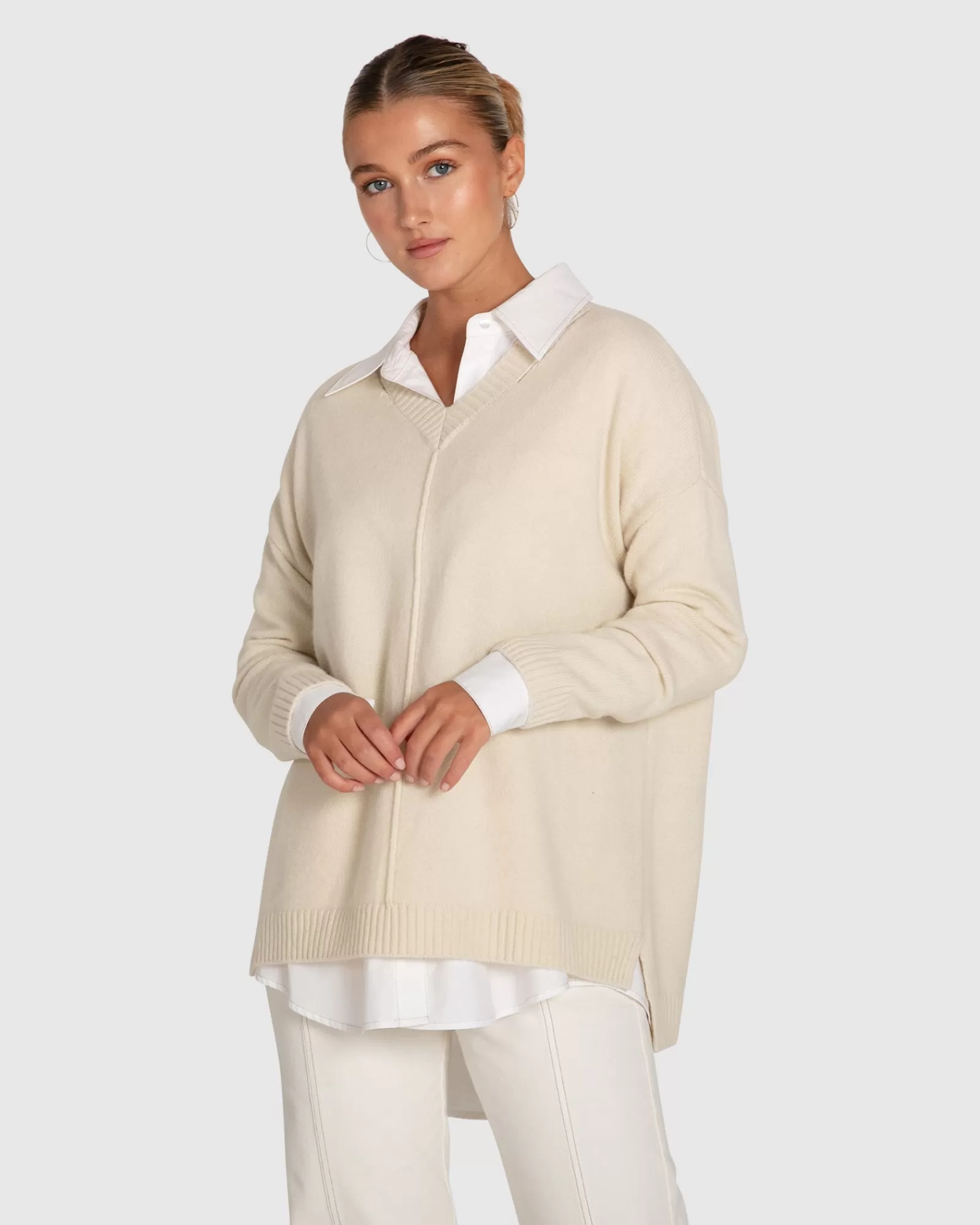 Belle & Bloom Wonder Of You Cashmere Blend Oversized Jumper -